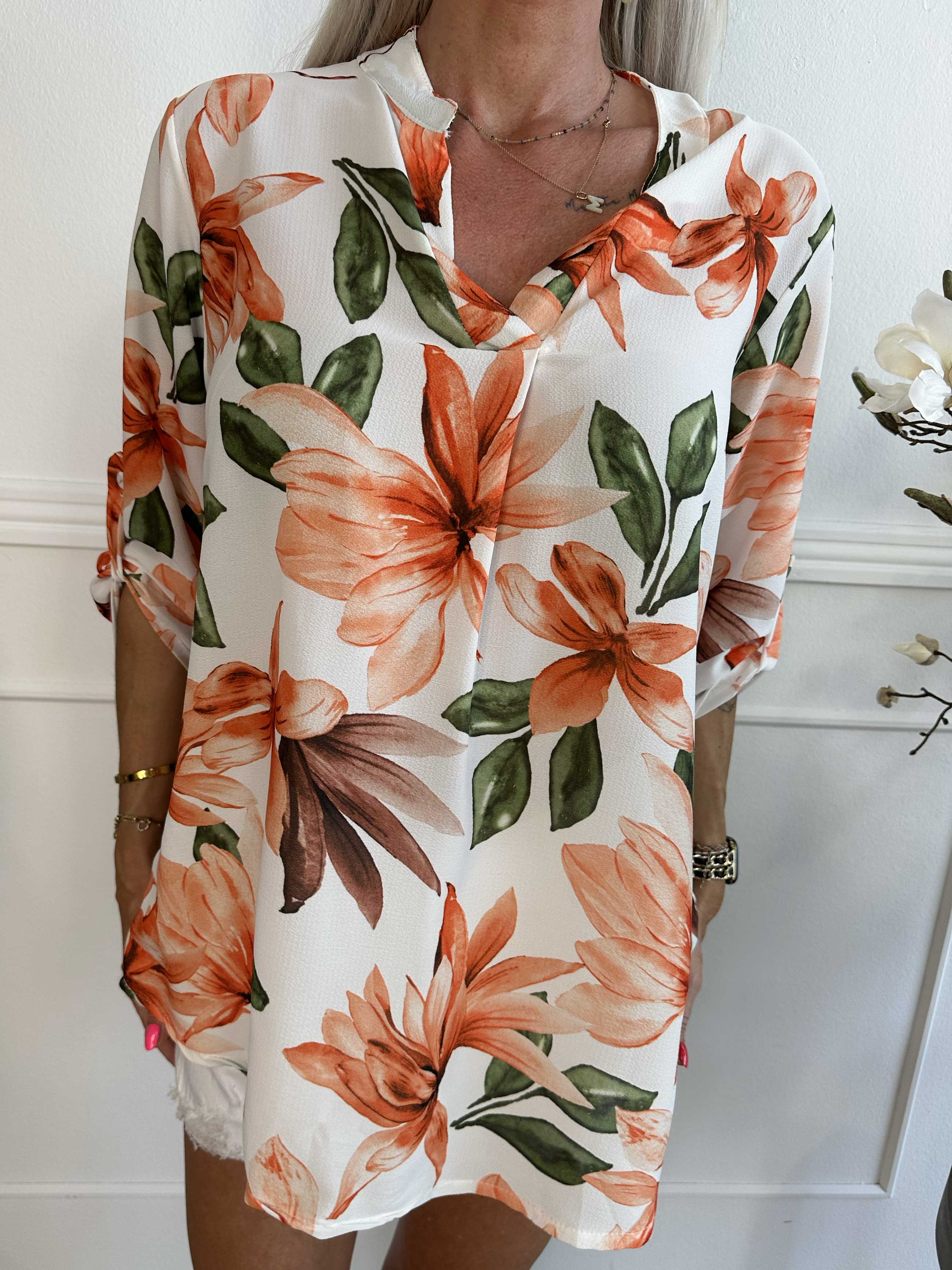 Vanesa Flower - Let og luftig tunika med blomsterprint